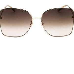 Gucci GG1282SA 003 Gold/Brown Gradient Butterfly Women's Sunglasses NWOT